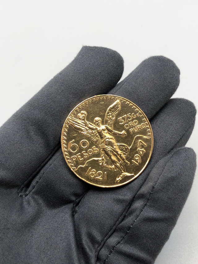 Lire SVP / Please Read 50 Pesos gold coin Pièce monnaie 50 pesos dans Bijoux et montres  à Ville de Montréal