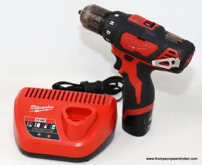 MILWAUKEE 2407-20 12V DRILL, BATTERY & CHARGER, View more