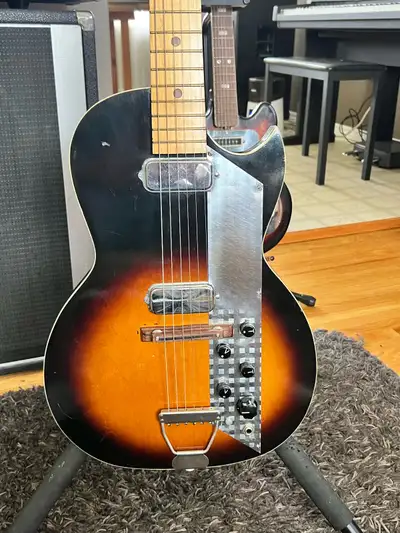 1960s Kay Value Leader Vintage Electric Guitar USA with Case, View more