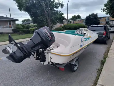 15 foot Seadoo style boat (Nordic) with trailer and 75 hp Mercury. Everything working no repairs nee...