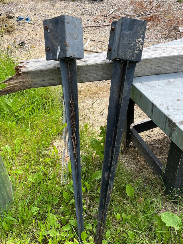 4x4 fence post spikes .36 inch I have 16 in total Decks & Fences