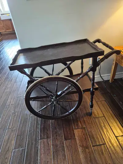 Mid century tea cart, View more