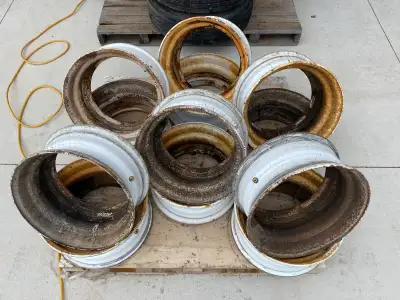 17.5” x 6.75” open center rims. (12 pieces) Includes complete set of wedges and nuts. Also includes...