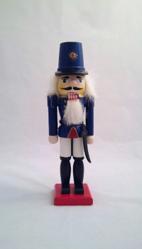 Bombay Company 9-inch Nutcracker Figure with Wood Sabre -- Blue