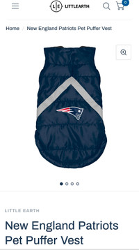 Pet puffer vest- new england patriots 