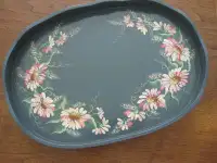 VINTAGE HAND PAINTED WOOD TRAY
