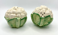 Fitz and Floyd " Cauliflower" Salt & Pepper Shakers, 1989 - Mint
