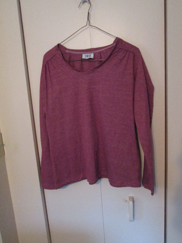 ladies pink long sleeved shirt (L) new never worn in Women's - Tops & Outerwear in Peterborough