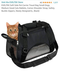 Soft side pet carrier cat dog bag size large (brand new)