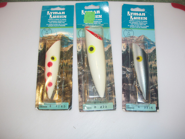 NEW LYMAN LURES 4" & 5" ORIGINAL PAINTED EYE GLOW in Fishing, Camping & Outdoors in Owen Sound
