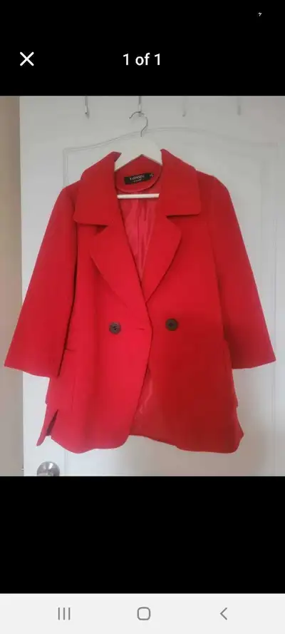 Tahari Red Jacket size S/M, View more