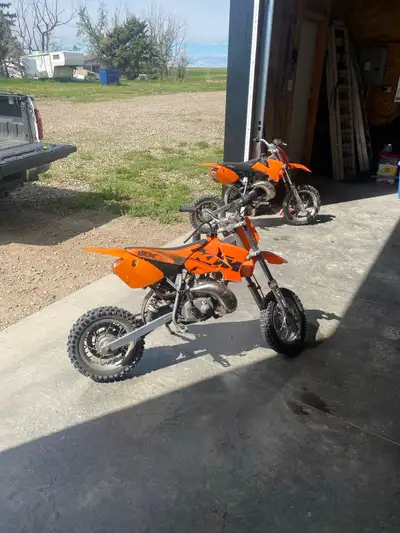 2002 & 2003ktm 50cc senior pro dirt bikes, 1800 each or 3000 for both obo message
