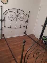 Queen or double sized bed frame/rails with head and foot boards