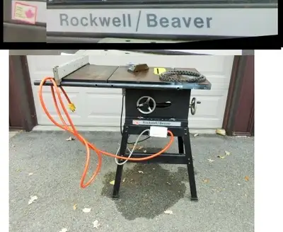 ROCKWELL/ BEAVER 10" TABLE SAW...Blade Included, View more