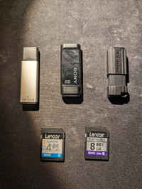 Assorted USB+SD storage devices