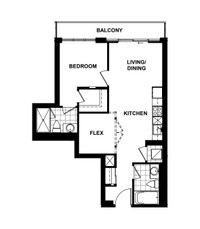 1 + DEN UC TOWER 2 CONDO WITH PARKING AND 2 BATHROOMS- NOVEMBER