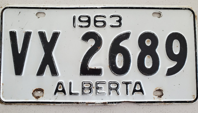 1963 Alberta License Plate in Arts & Collectibles in Kamloops