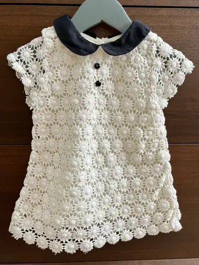 Vintage Floral Crochet Dress 6-12M, View more