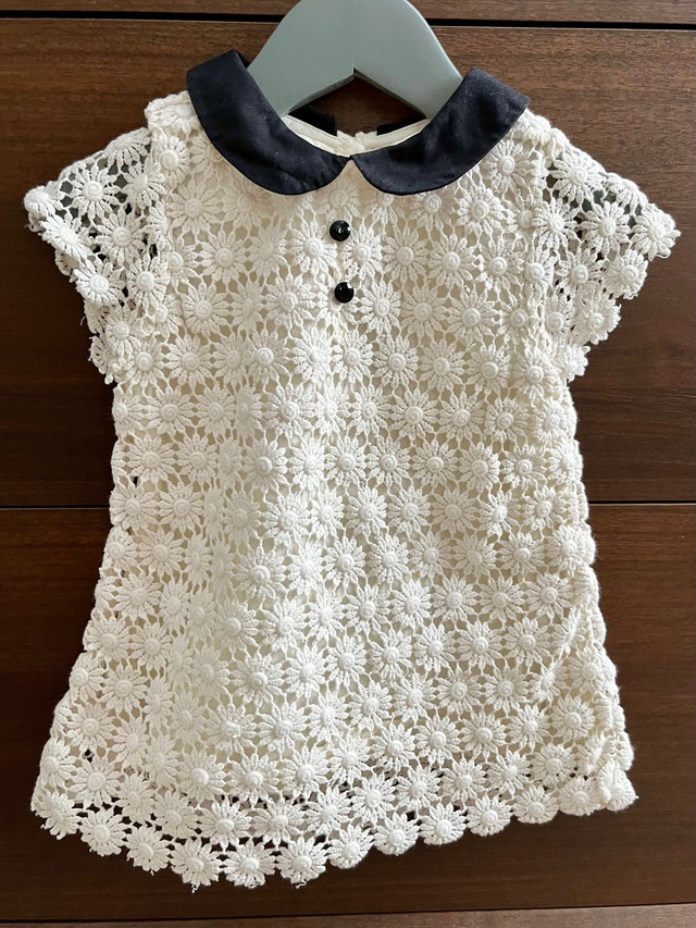 Vintage Floral Crochet Dress 6-12M in Clothing - 6-9 Months in Kitchener / Waterloo