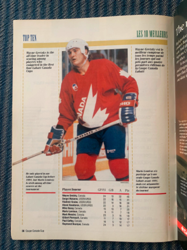 1991 Canada Cup Program dans Art et objets de collection  à Ville de Montréal - Image 3