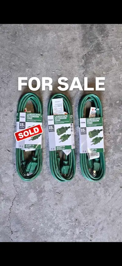 3 Prime 15 FT GREEN GROUNDED EXTENSION CORD (Prime Landscape), View more