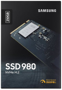 Brand New Samsung 980 MZ-V8V250 -250GB - M.2 2280 - PCIe 3.0 x4
