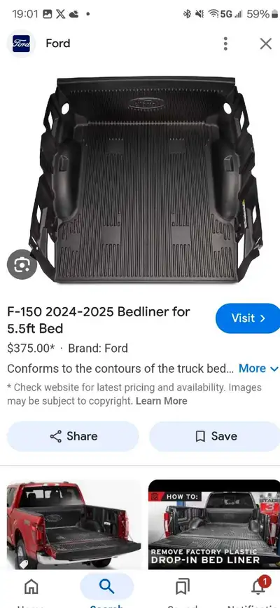 New box liner. Had a spray in liner installed. $200. Fits 2024-2025 Ford f-150 5.5 box