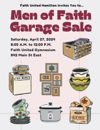 FAITH UNITED GARAGE SALE - APRIL 27