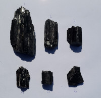 New Black tourmaline natural rough crystals