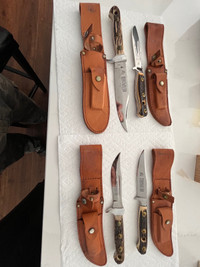 Vintage collectible PIC hunting knives