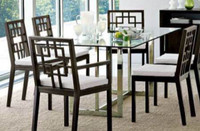 West Elm Hicks Dining Table and Overlapping Squares Chairs