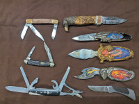 Collection of 8 Vintage & Various Pocket Knives