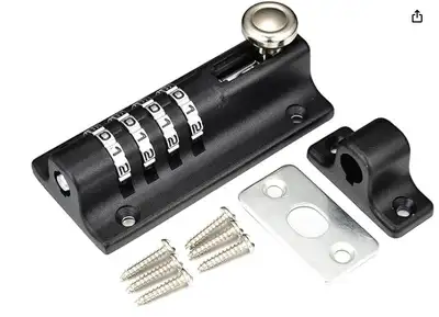 Serrure de porte à combinaison tres sécuritaire pour abris de jardin, renforcement de la maison, gra...