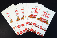 Vintage Coca-Cola Holiday Gift Sticker Sheets