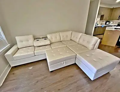 Must Go Asap ~~ 6 Seater Velvet Sectional Couch, View more