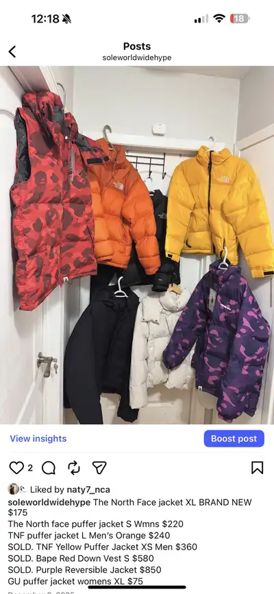 GU puffer jacket womens XL $75, View more