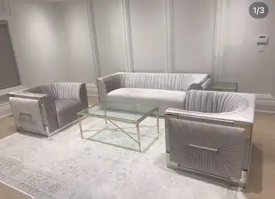 Velvet Sofa and Chair Set, View more