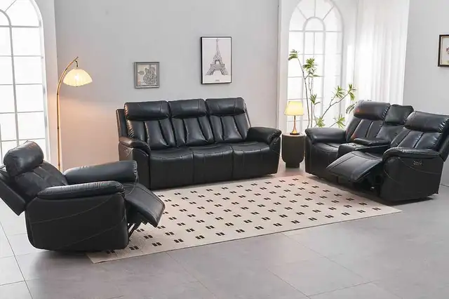 Modern 3-Piece Reclining Set – Power Headrest, Footrest, USB  in Couches & Futons in Laval / North Shore - Image 3