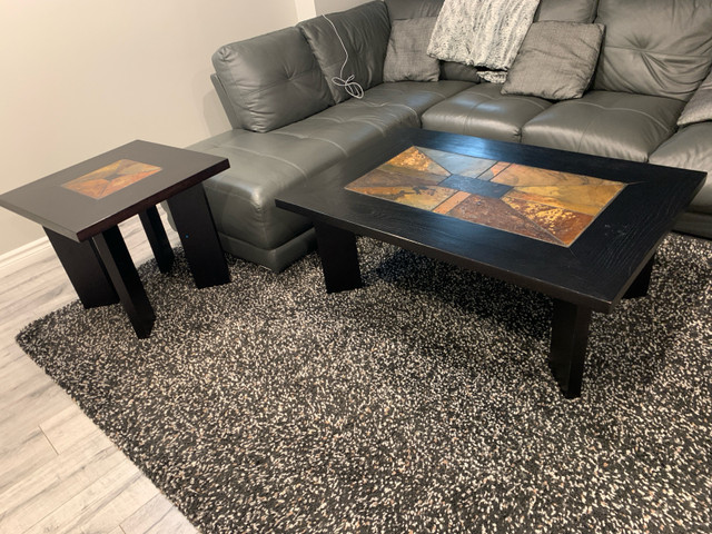 Solid coffee table with matching 2 end pieces  in Coffee Tables in Markham / York Region