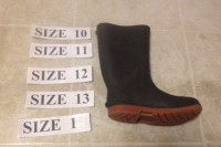 Kids Size  6 to Youth Size 4 Rain Boots