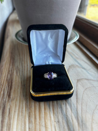 Amethyst 14KT Engagement Ring 