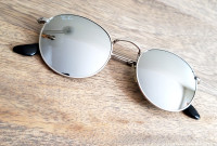 RAY BAN ROUND RB3447 019/30 50mm Silver Frame Silver Mirror Lens