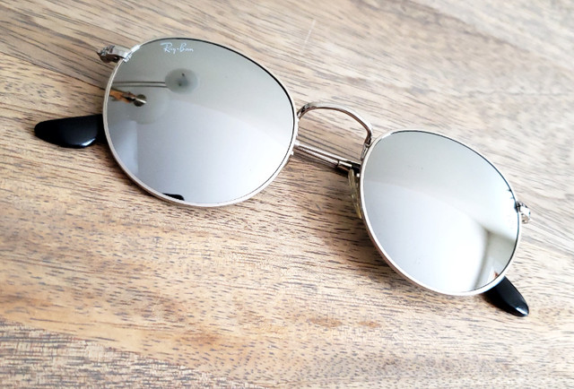 RAY BAN ROUND RB3447 019/30 50mm Silver Frame Silver Mirror Lens in Other in Saskatoon