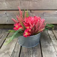 Artificial floral planter home decor
