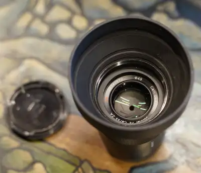 Sony lens FE 55mm F/1.8 ZA Lens Carl Zeiss Sonnar T* SEL55F18Z, View more