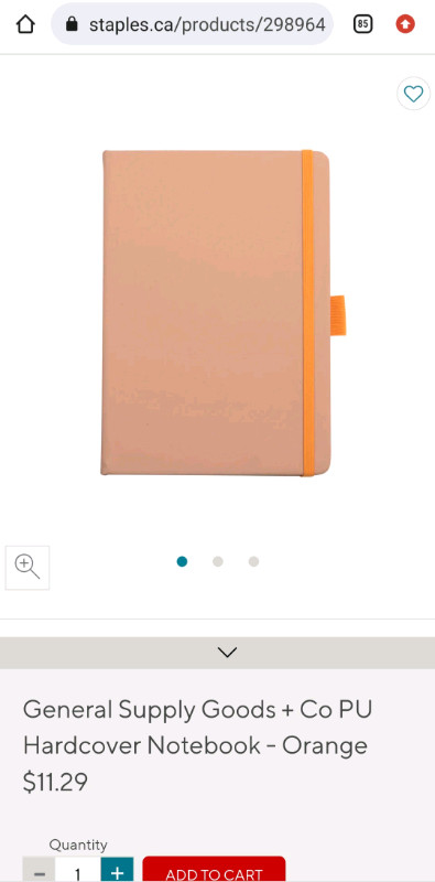 General Supply Goods Co PU Hardcover Notebook Orange. I hv 2 pcs in Other in Markham / York Region