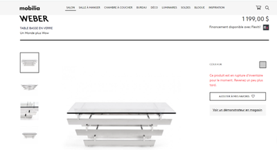 Weber glass coffee table, View more