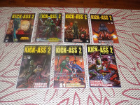 KICK-ASS 2 #1 - 7, COMPLETE SET, ICON COMIC BOOKS, NEAR MINT