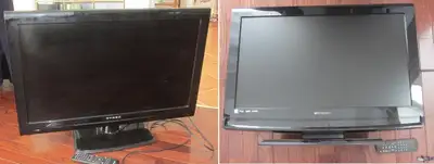 Two Older LCD Flat Screen TVs, View more
