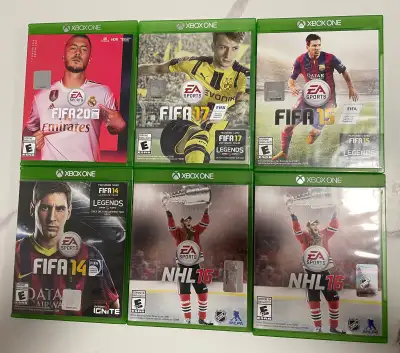 FIFA 20 - SOLD FIFA 17 - SOLD FIFA 15 - SOLD FIFA 14 - SOLD NHL 16 - $3 (2 copies)